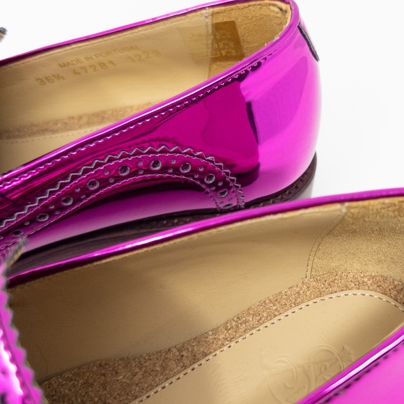The Office of Angela Scott Ms Charlotte Metallic Magenta Penny Loafers Size 36.5 - Picture 3 of 9